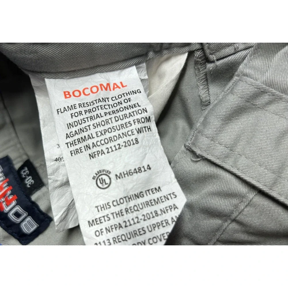 Bocomal FR Flame Resistant Field Cargo Pants Gray 30x32